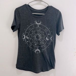 Sun & Moon grid t-shirt